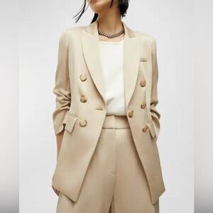 Veronica Beard Tomi Dickey Jacket Cream size 2 AS IS missing button